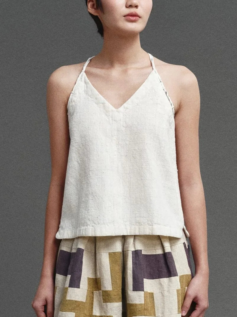 LIN001-ÁO HAI DÂY BỆN TAY LINEN