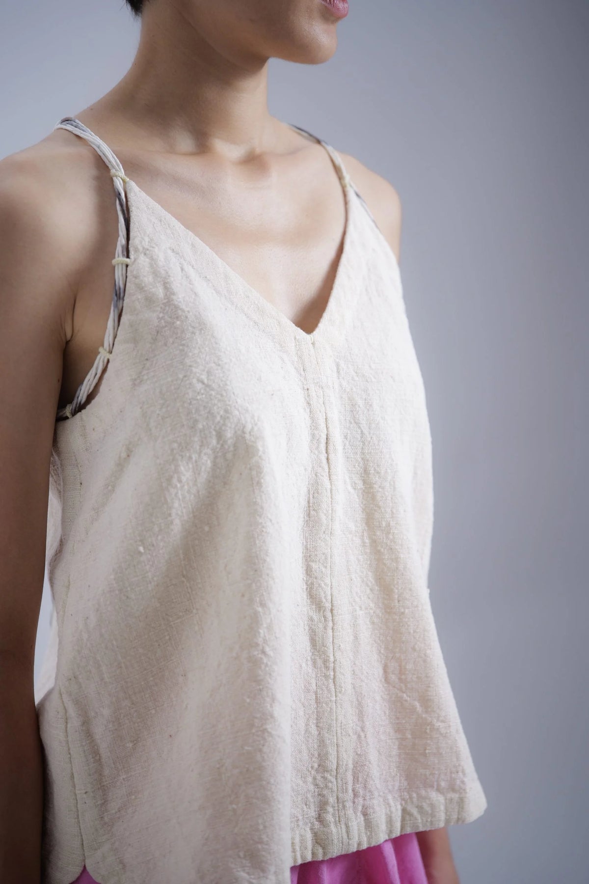 LIN001-ÁO HAI DÂY BỆN TAY LINEN