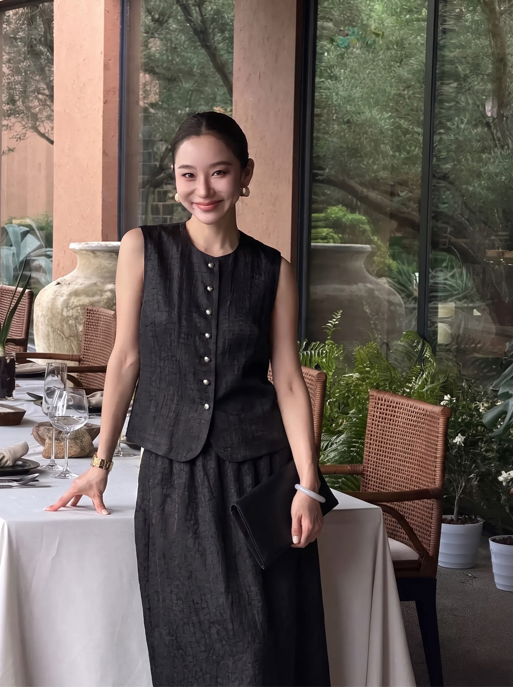HVS002-SET ÁO,VÁY MẶC QUY VÂN